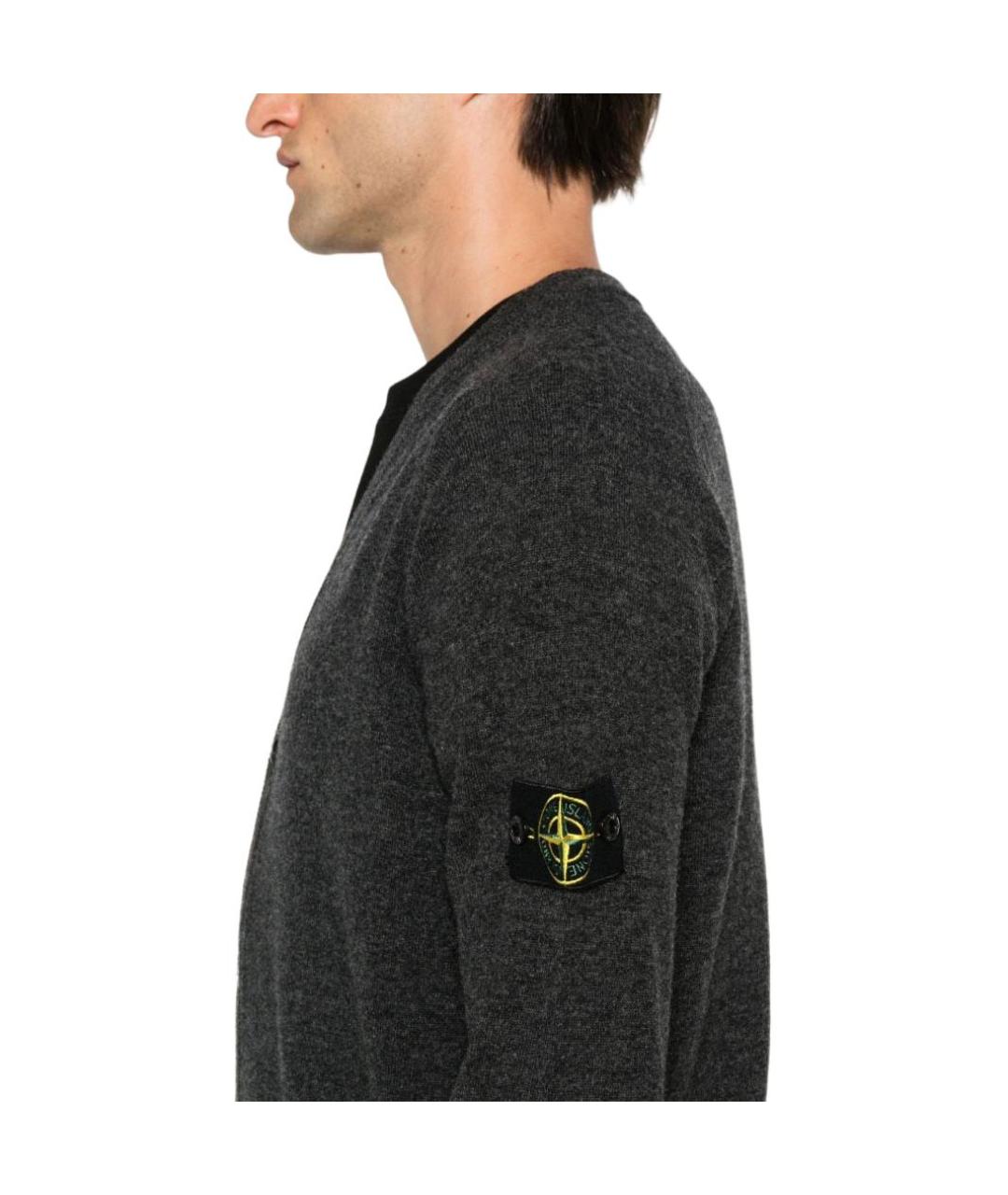 STONE ISLAND Серый кардиган, фото 5