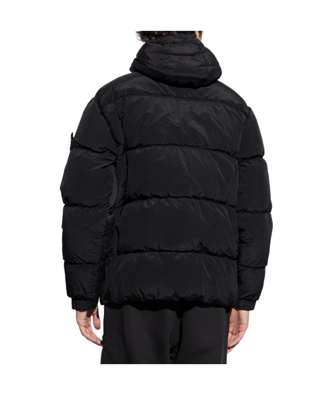 STONE ISLAND Черный пуховик, фото 4