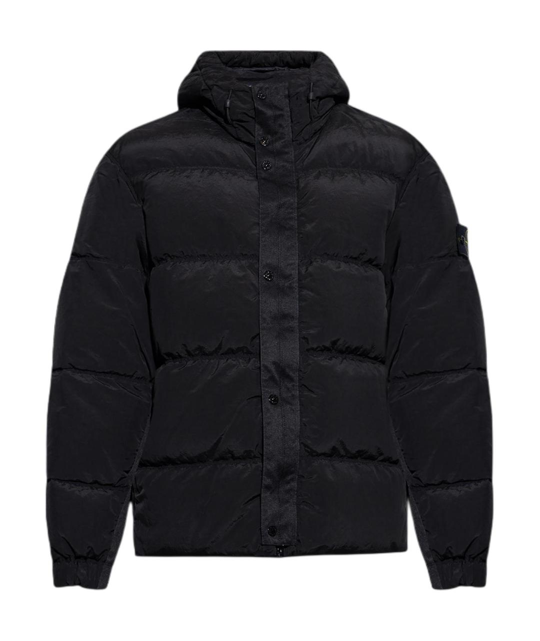 STONE ISLAND Черный пуховик, фото 1