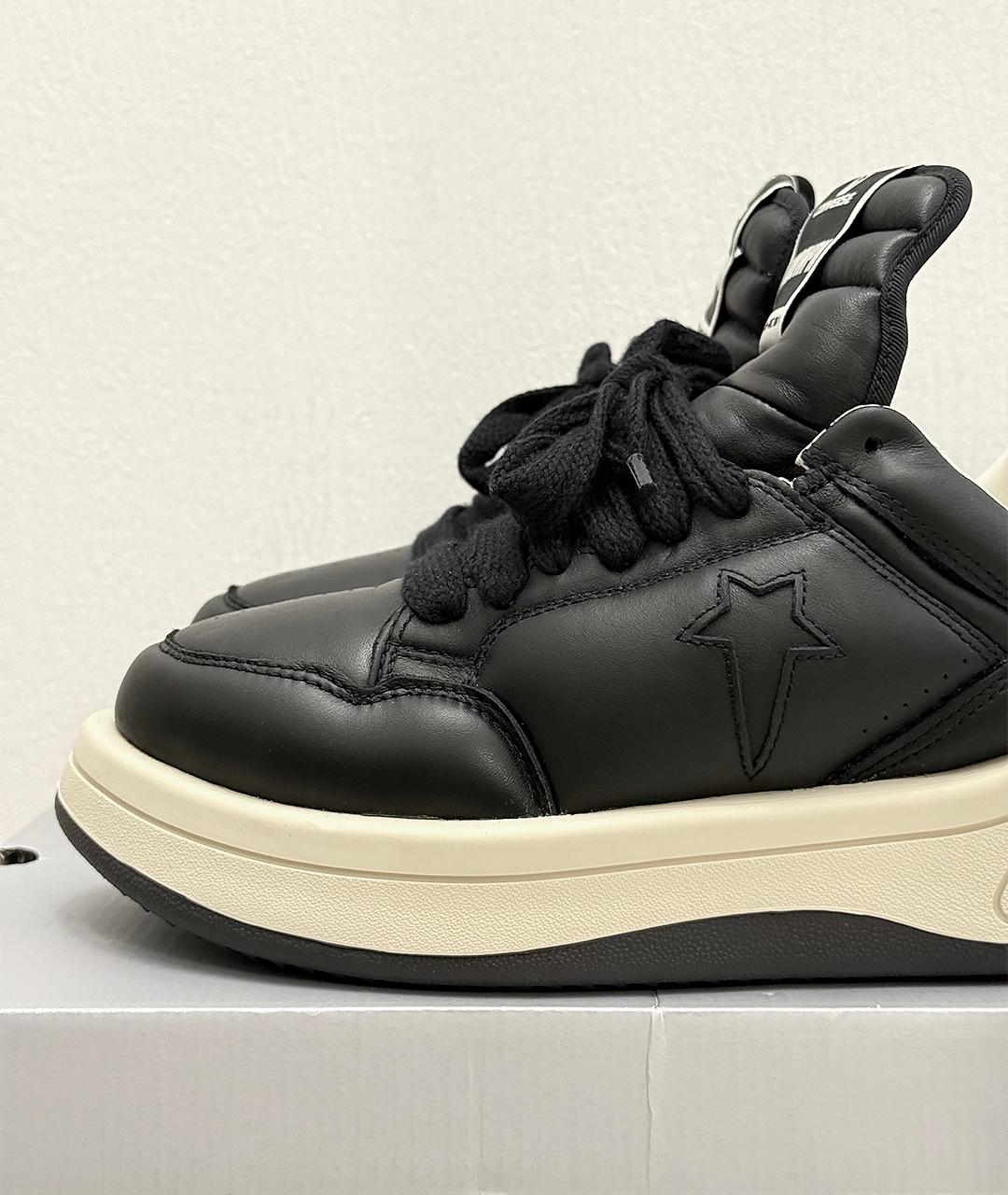 RICK OWENS DRKSHDW Черные кожаные кроссовки, фото 5
