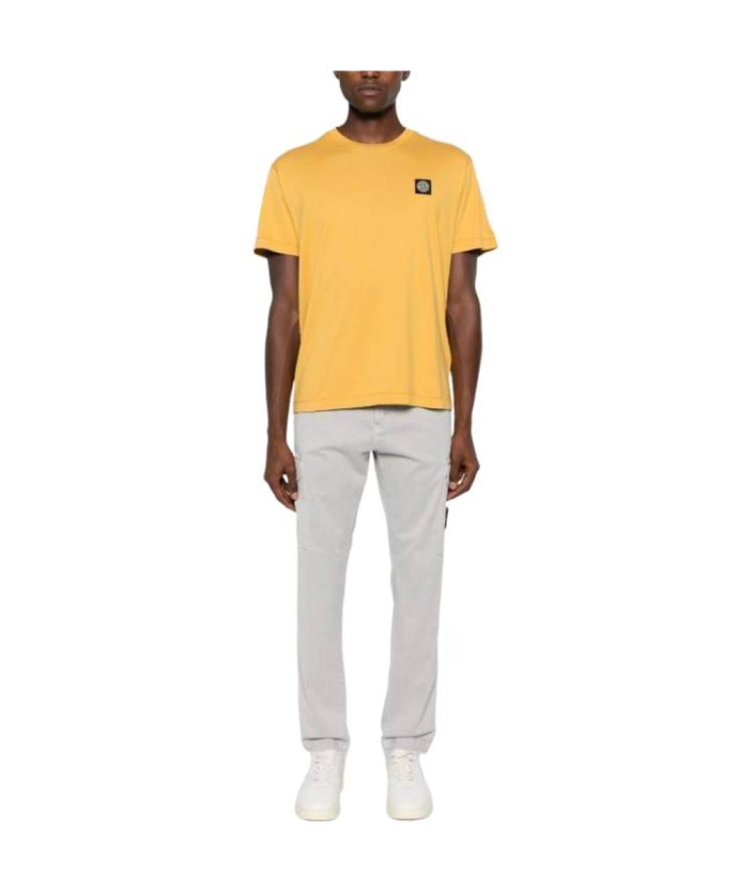 STONE ISLAND Желтая футболка, фото 2