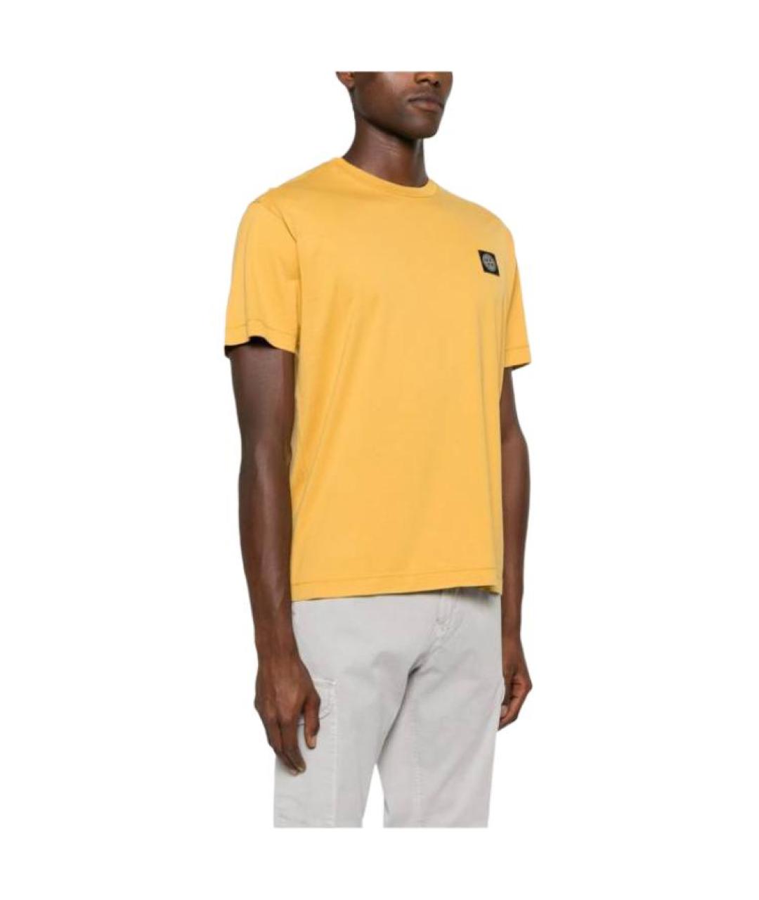 STONE ISLAND Желтая футболка, фото 3