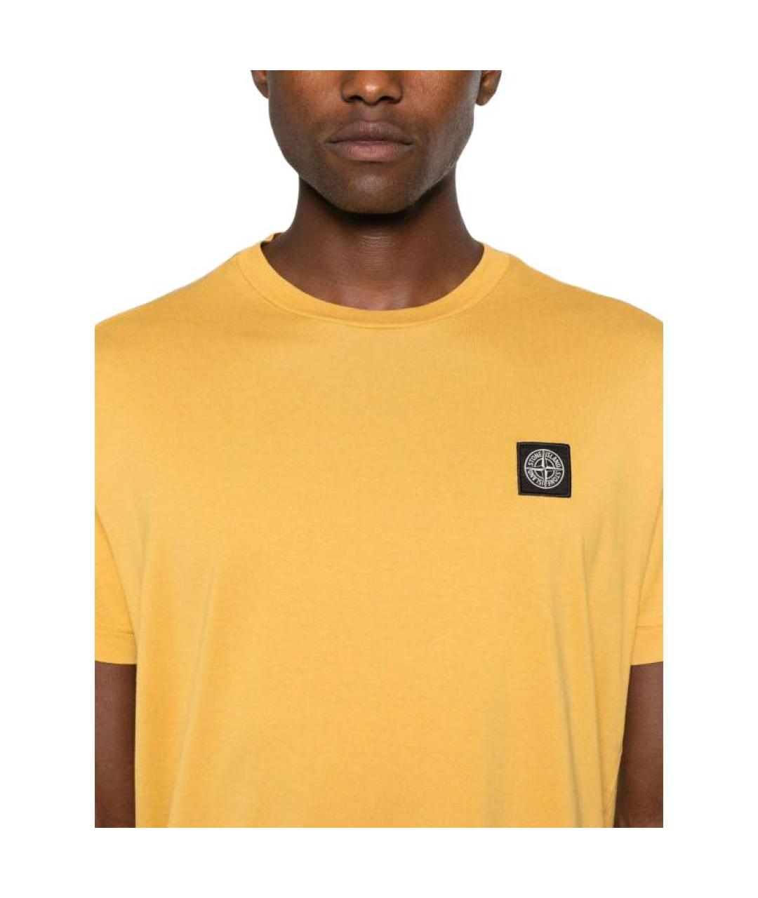 STONE ISLAND Желтая футболка, фото 5