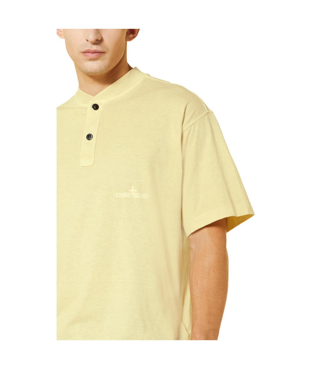 STONE ISLAND Желтая футболка, фото 4