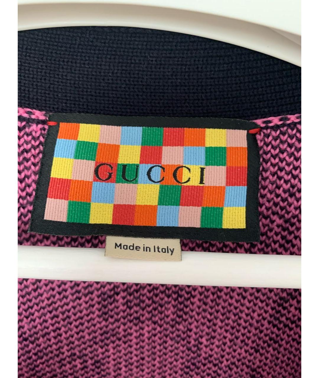 GUCCI Розовый шерстяной кардиган, фото 3