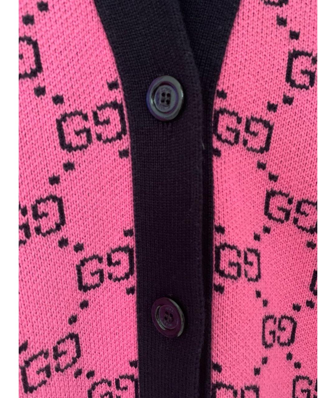 GUCCI Розовый шерстяной кардиган, фото 7