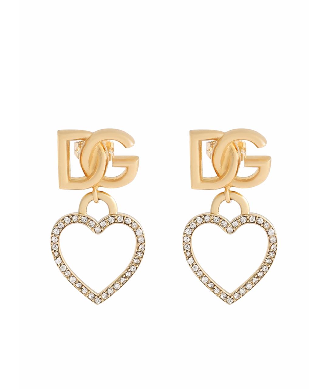 DOLCE&GABBANA Золотые металлические серьги, фото 1
