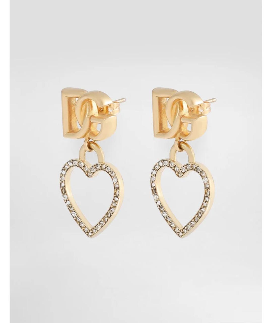 DOLCE&GABBANA Золотые металлические серьги, фото 2