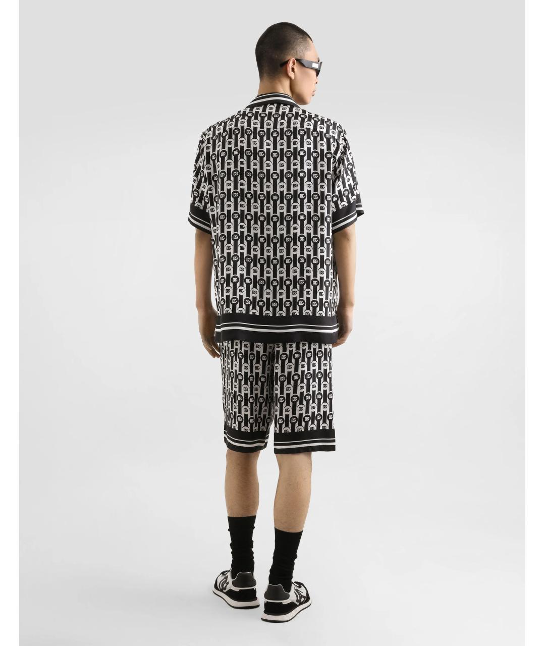 DOLCE&GABBANA Черная шелковая кэжуал рубашка, фото 3