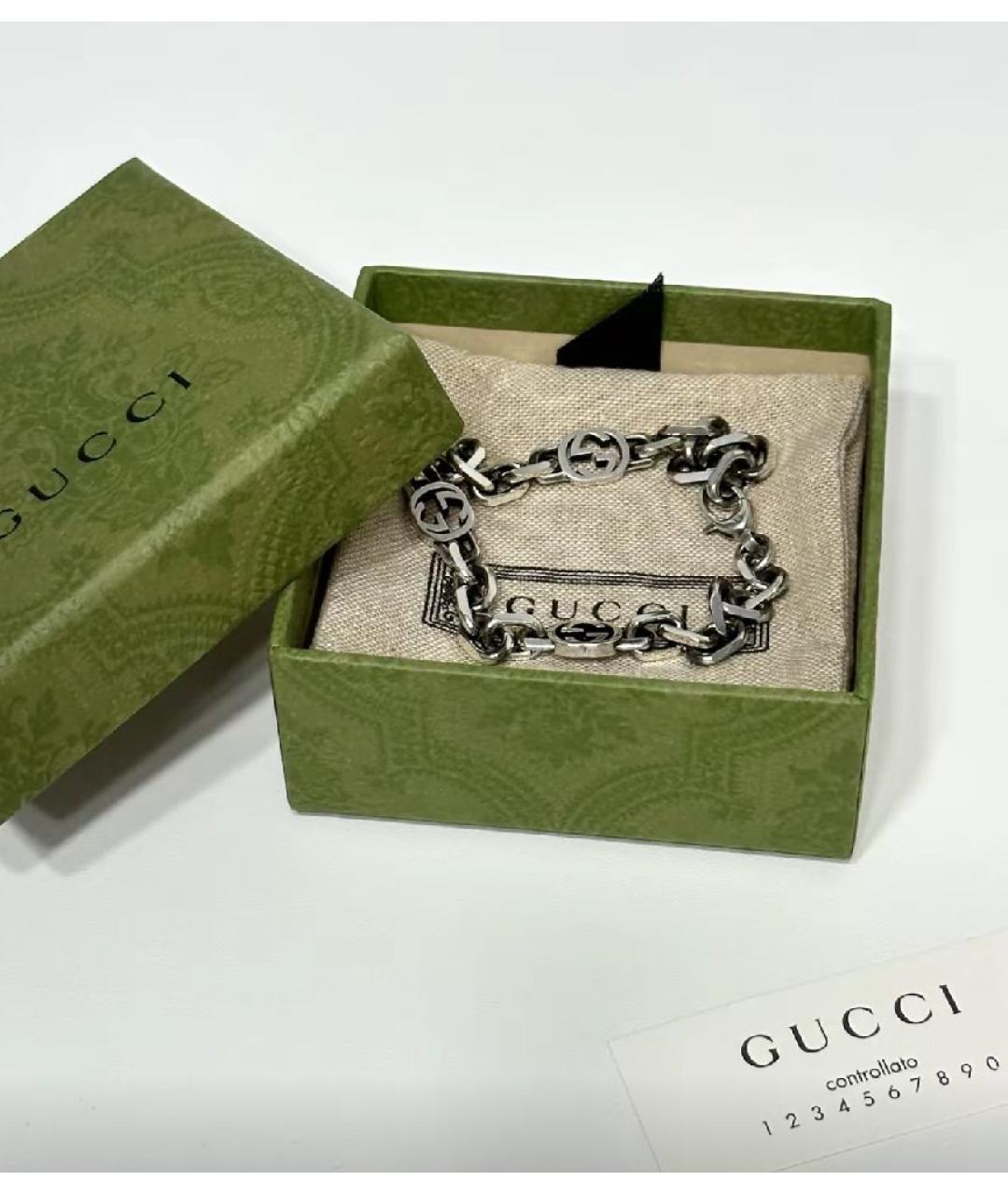 GUCCI Серебряный браслет, фото 5