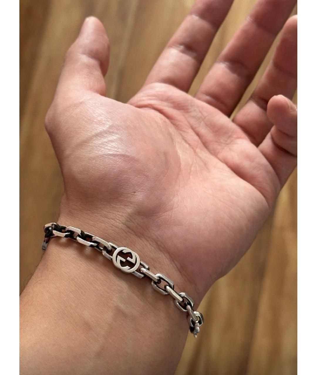 GUCCI Серебряный браслет, фото 6