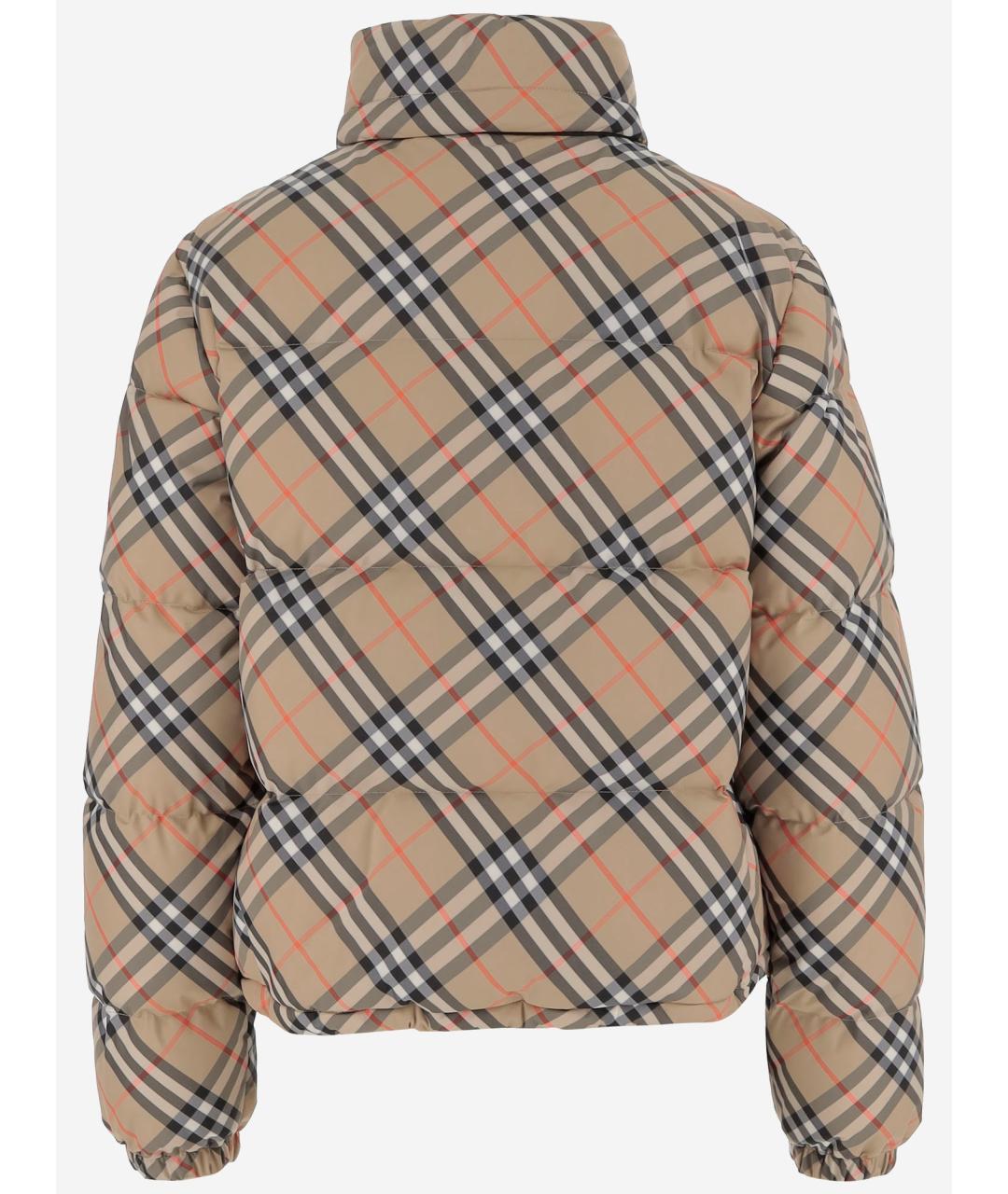 BURBERRY Бежевый полиэстеровый пуховик, фото 2