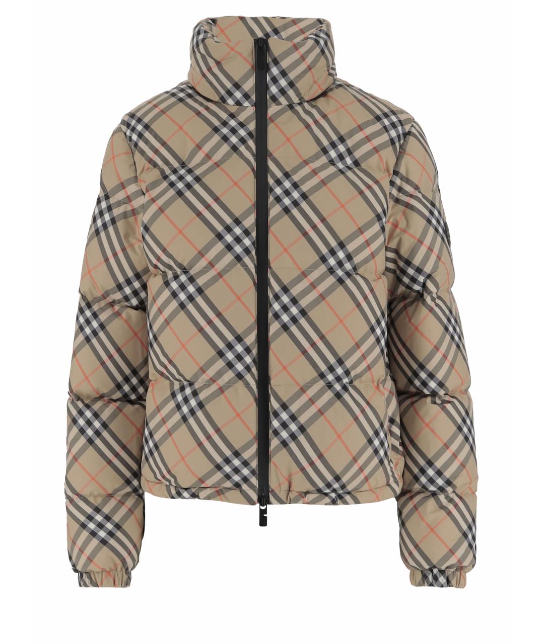 BURBERRY Бежевый полиэстеровый пуховик, фото 1
