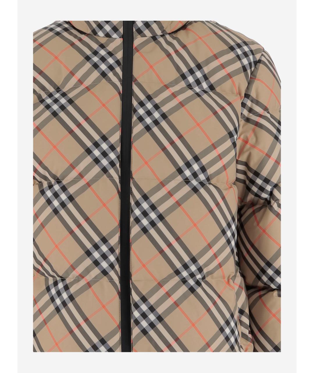 BURBERRY Бежевый полиэстеровый пуховик, фото 3