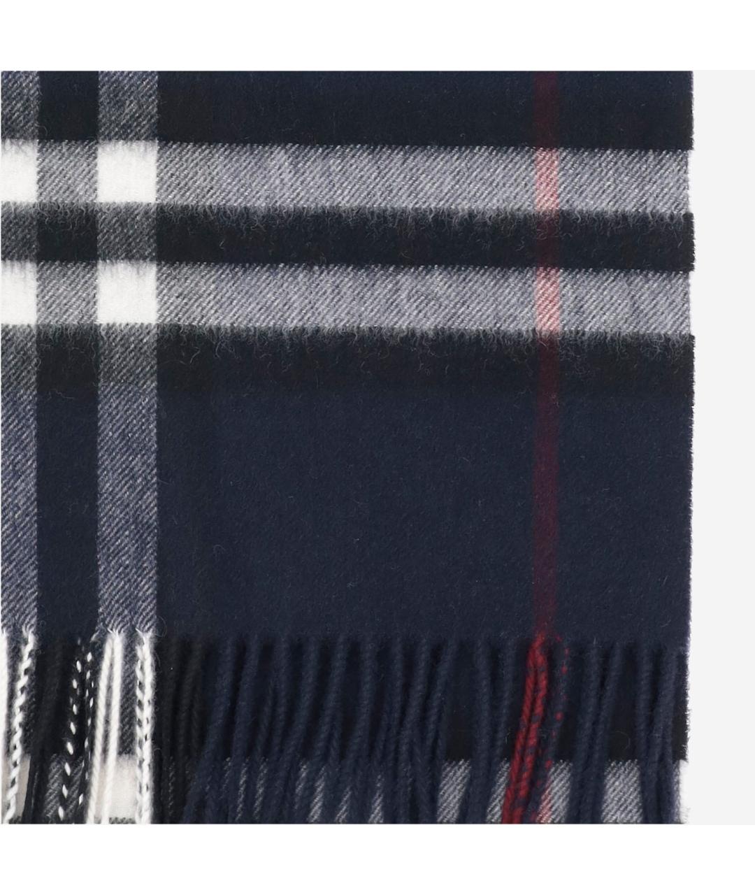 BURBERRY Темно-синий кашемировый шарф, фото 2