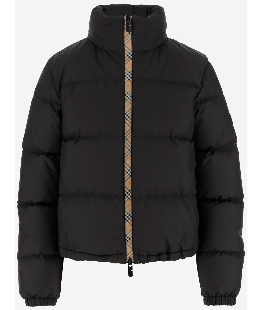 BURBERRY Черный полиэстеровый пуховик, фото 4
