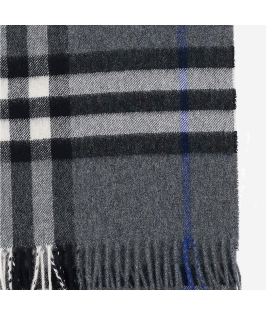 BURBERRY Серый кашемировый шарф, фото 2