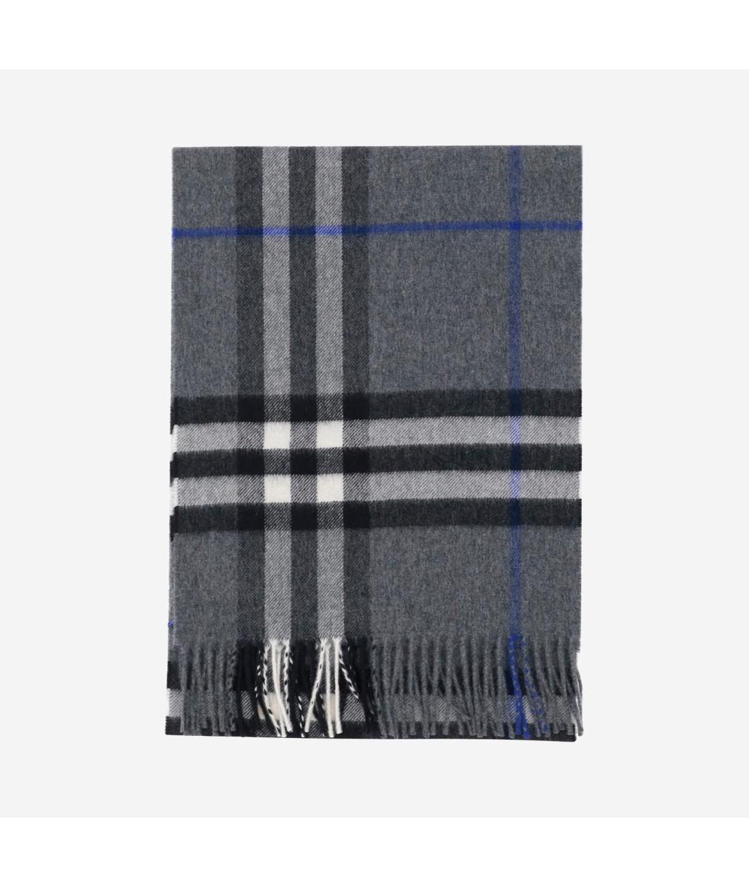 BURBERRY Серый кашемировый шарф, фото 4