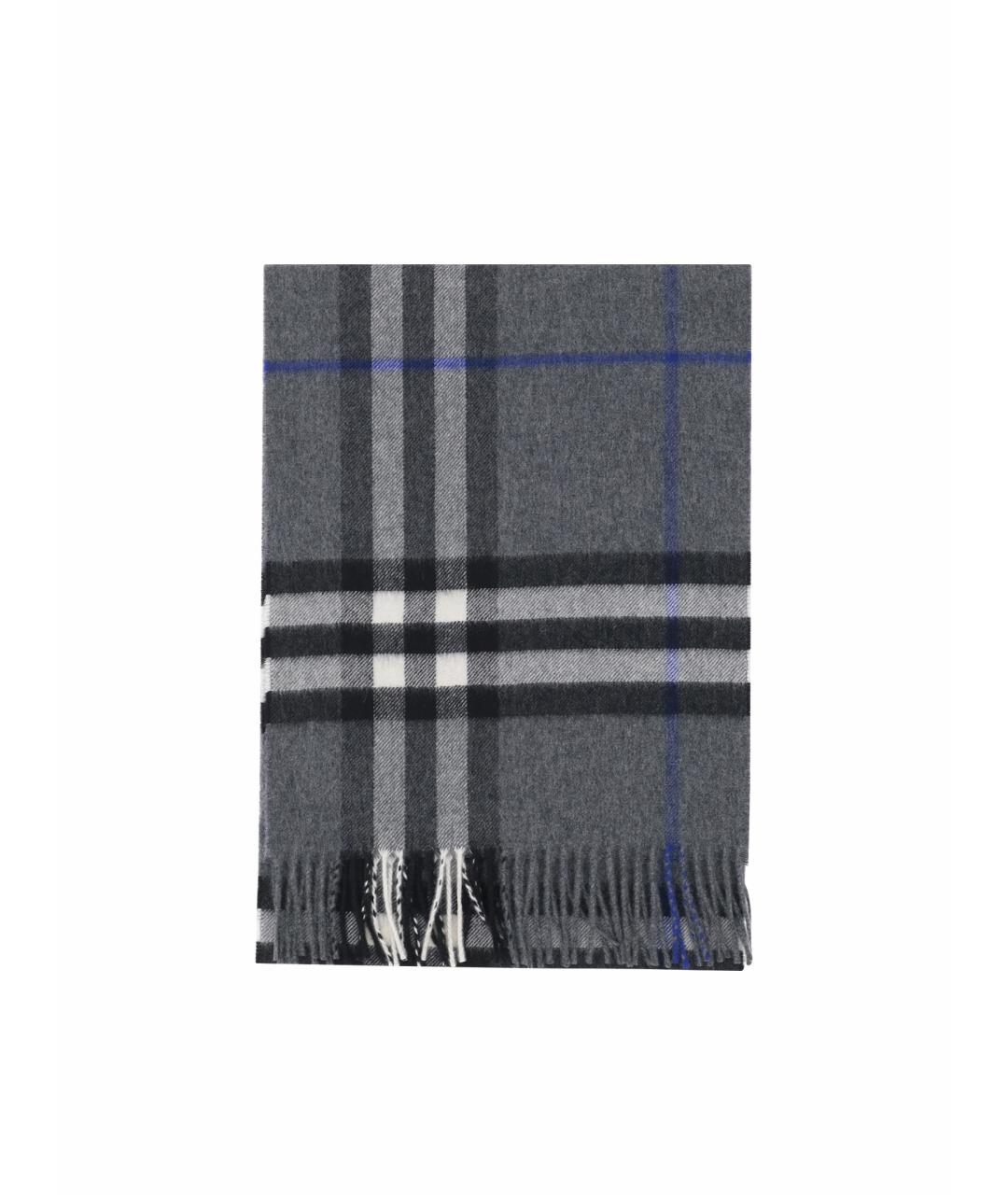 BURBERRY Серый кашемировый шарф, фото 1