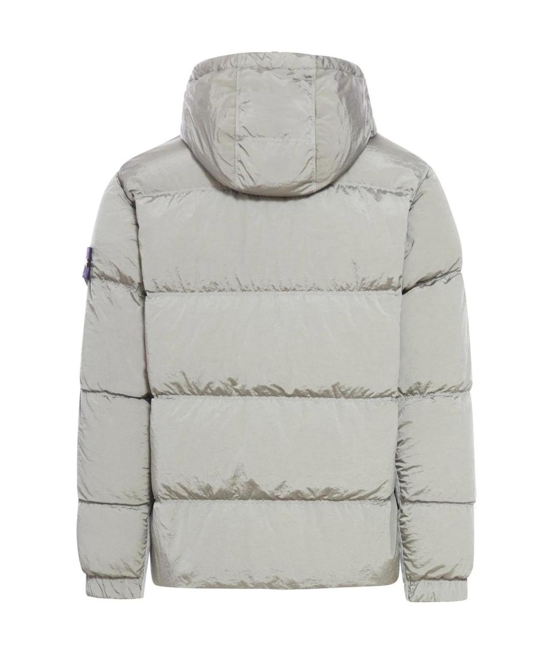 STONE ISLAND Серый пуховик, фото 2
