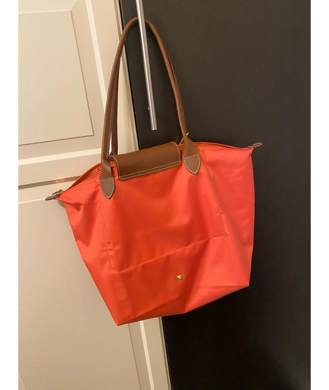 LONGCHAMP Оранжевая синтетическая сумка тоут, фото 3