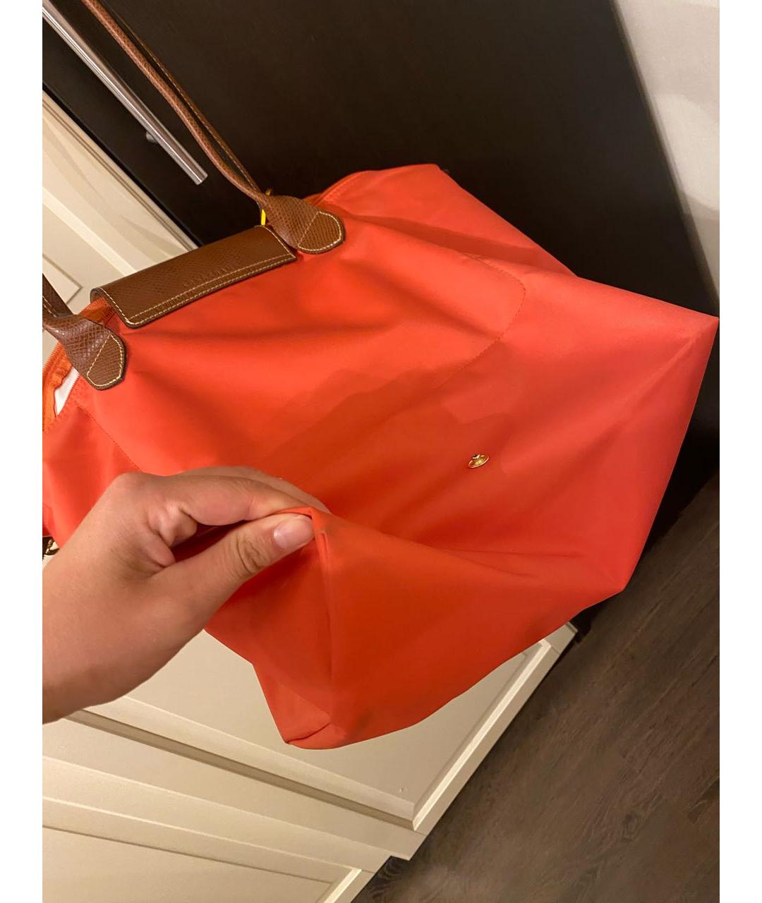 LONGCHAMP Оранжевая синтетическая сумка тоут, фото 8