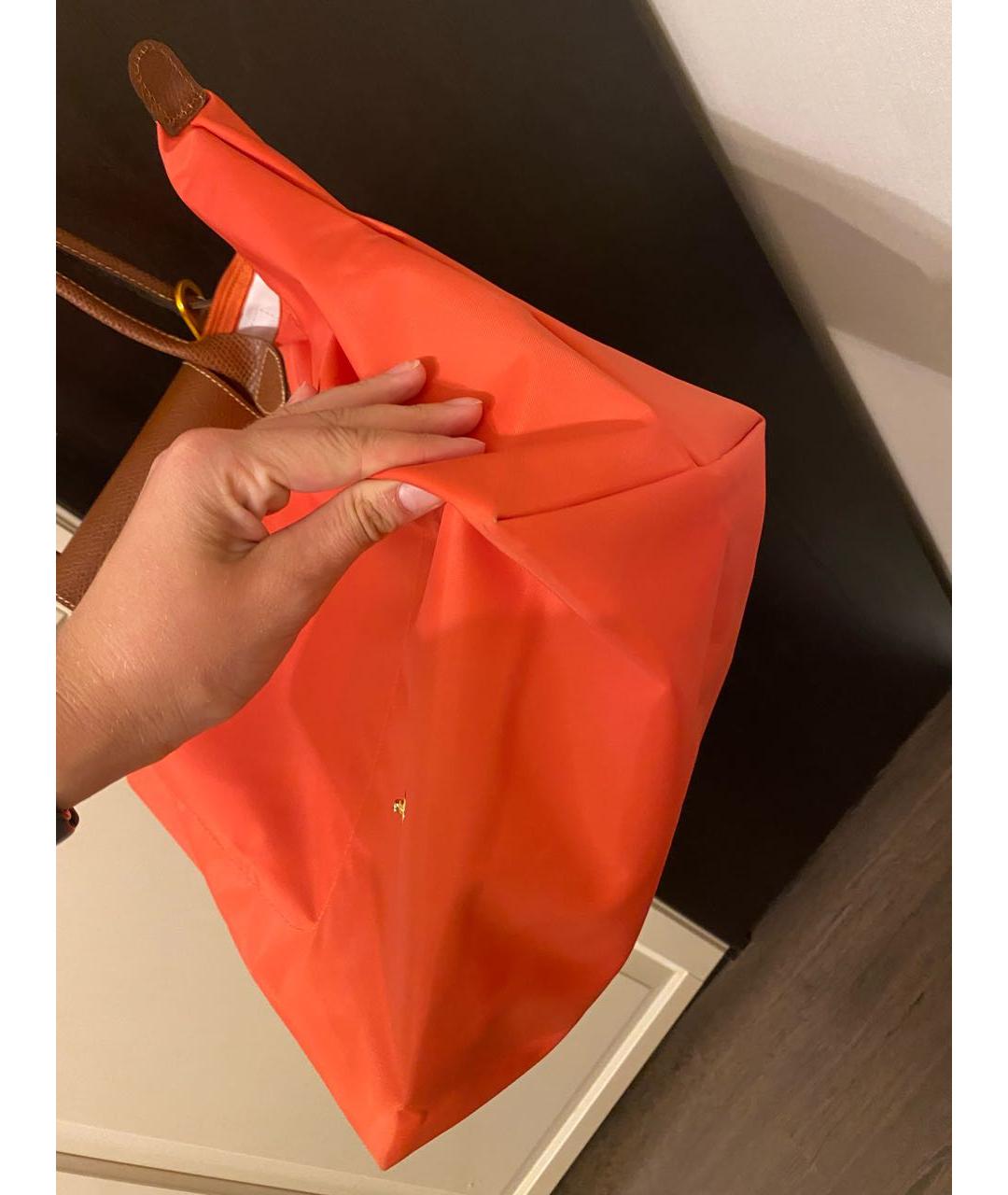LONGCHAMP Оранжевая синтетическая сумка тоут, фото 5