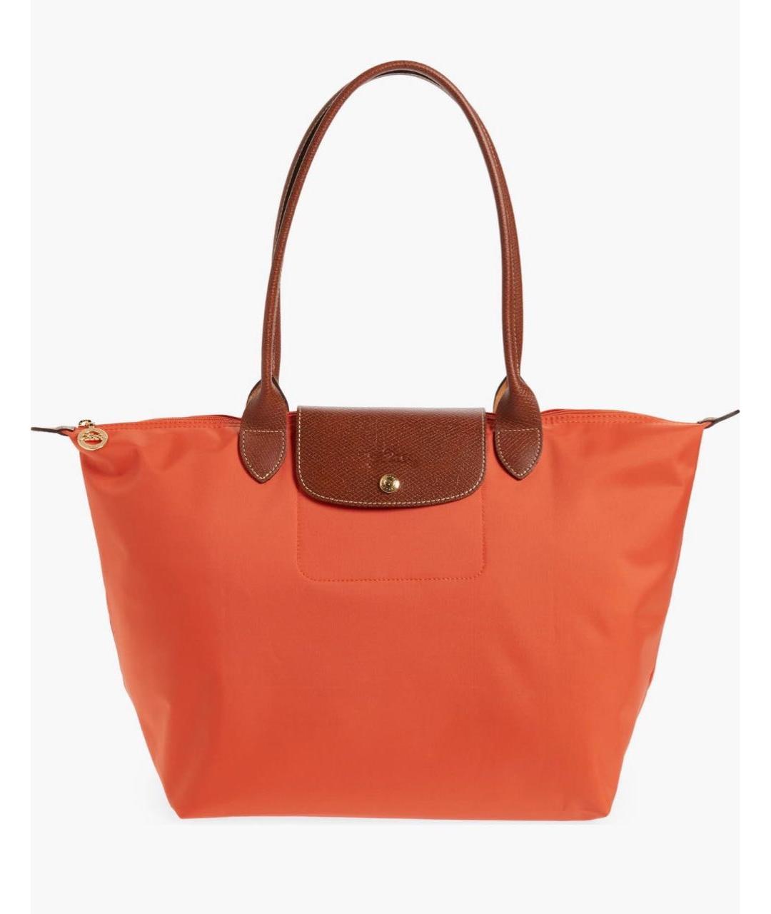 LONGCHAMP Оранжевая синтетическая сумка тоут, фото 9