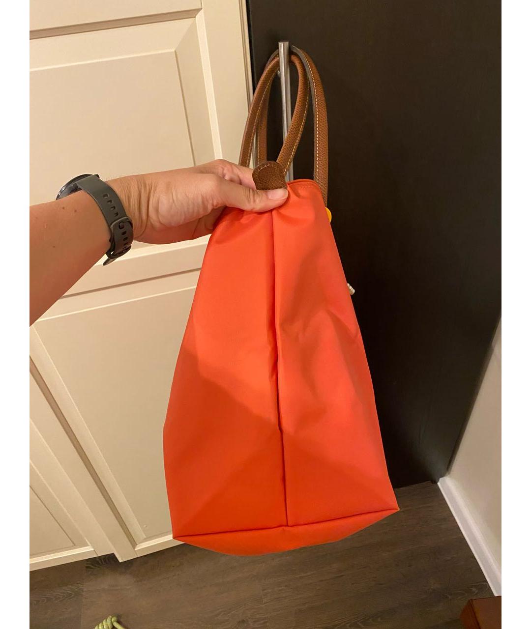 LONGCHAMP Оранжевая синтетическая сумка тоут, фото 2