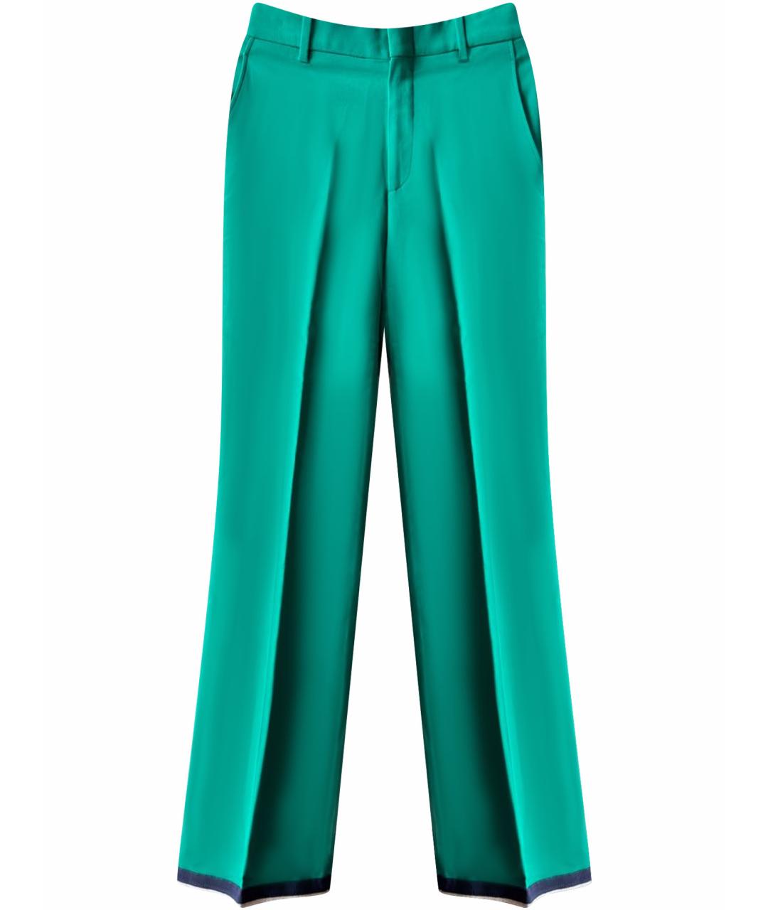 GUCCI Зеленые прямые брюки, фото 1