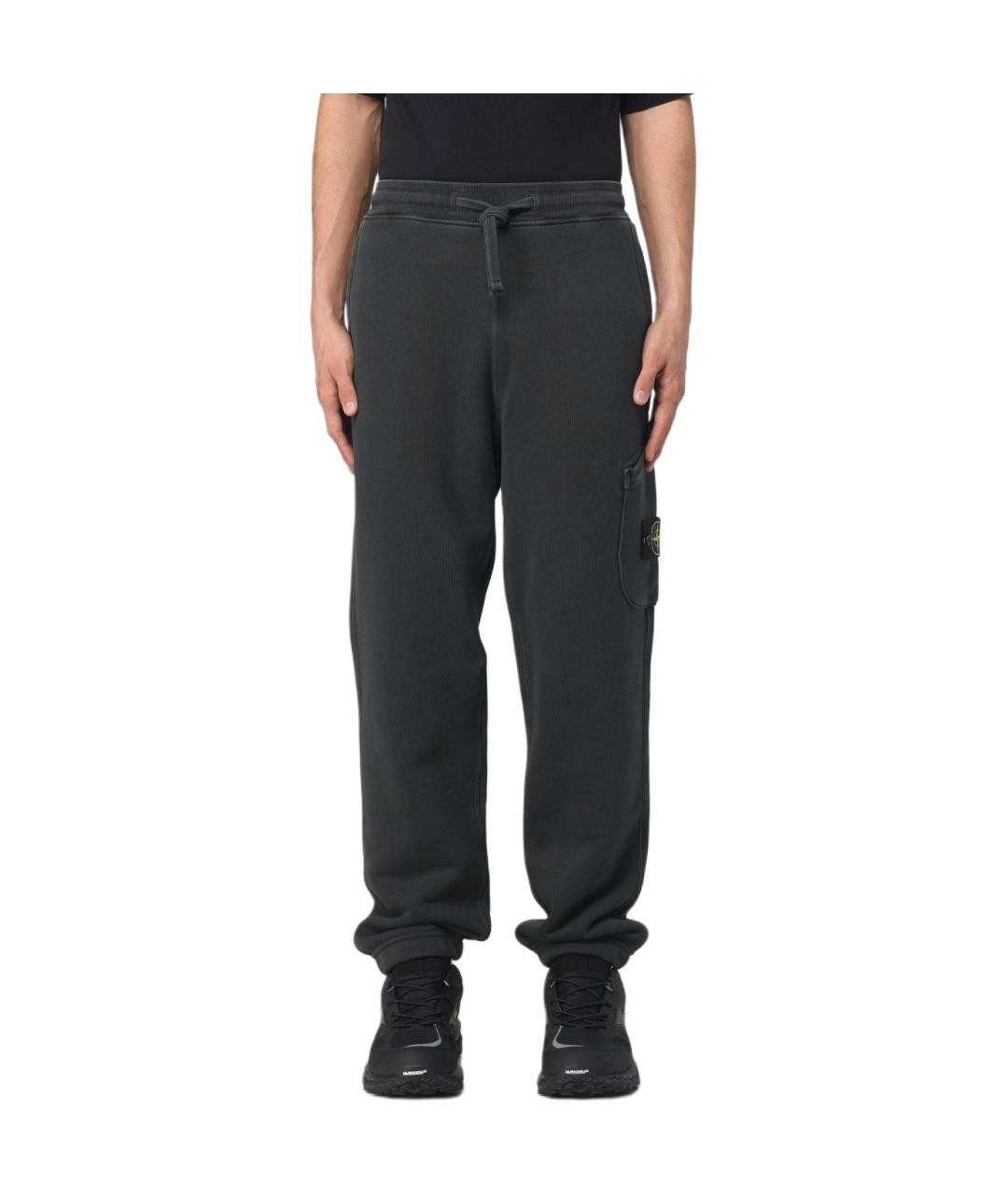 STONE ISLAND Серые повседневные брюки, фото 4