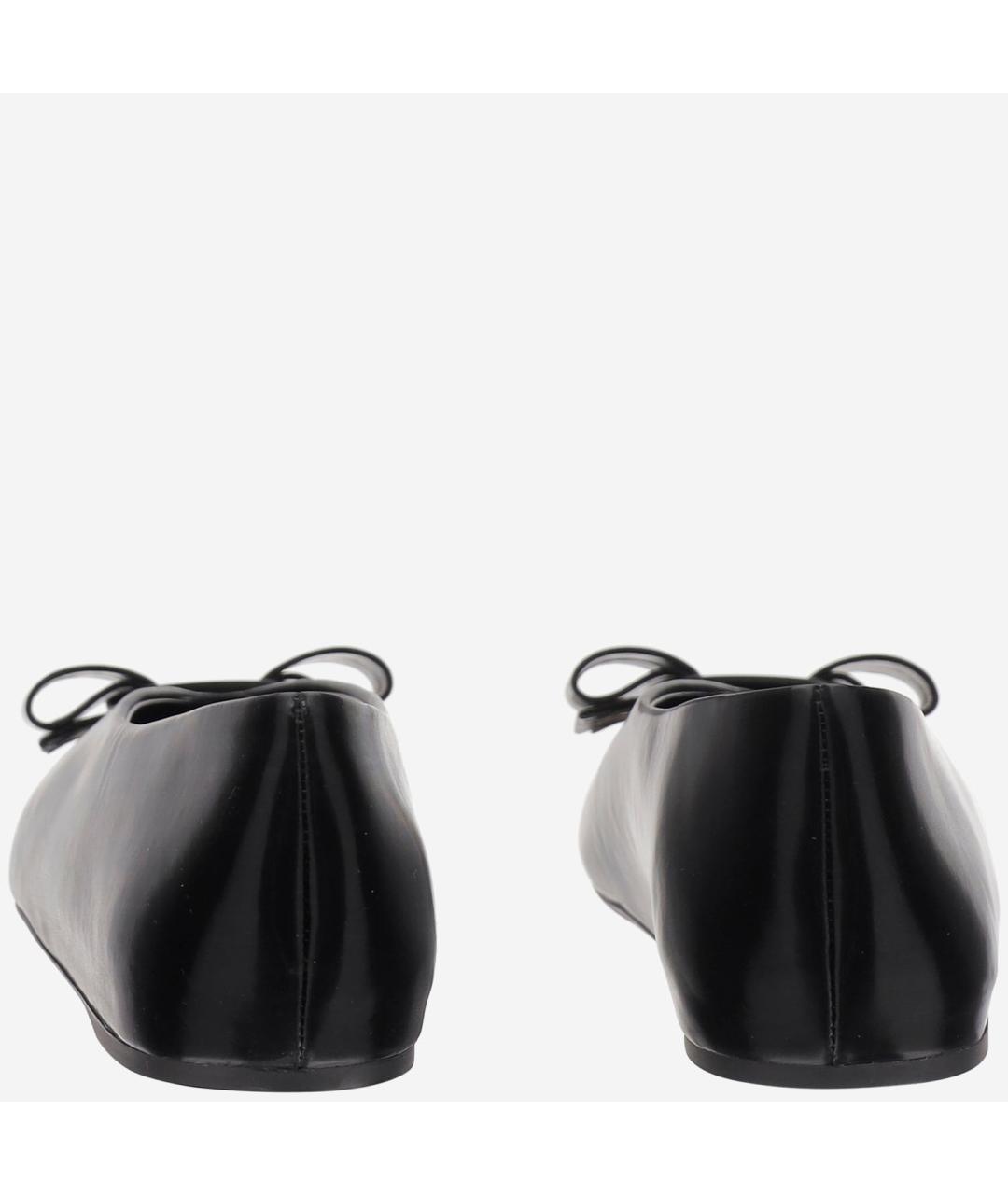 FERRAGAMO Черные кожаные балетки, фото 4