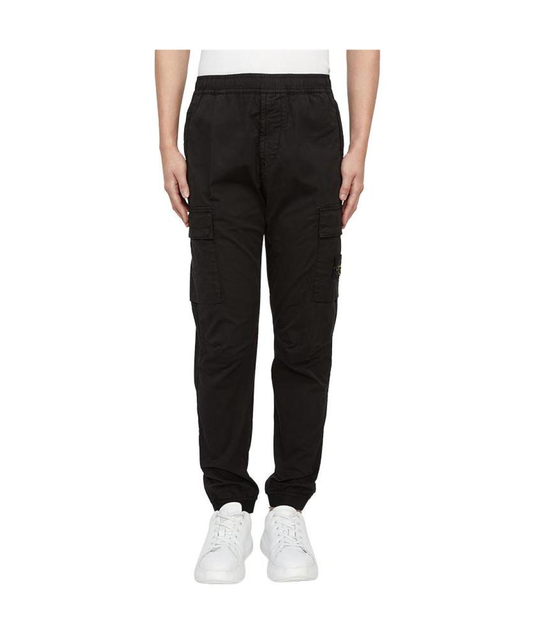 STONE ISLAND Черные повседневные брюки, фото 3