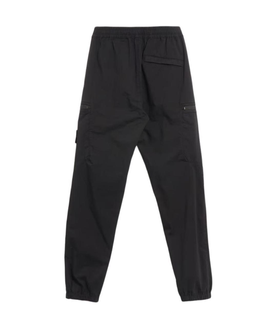 STONE ISLAND Черные повседневные брюки, фото 2