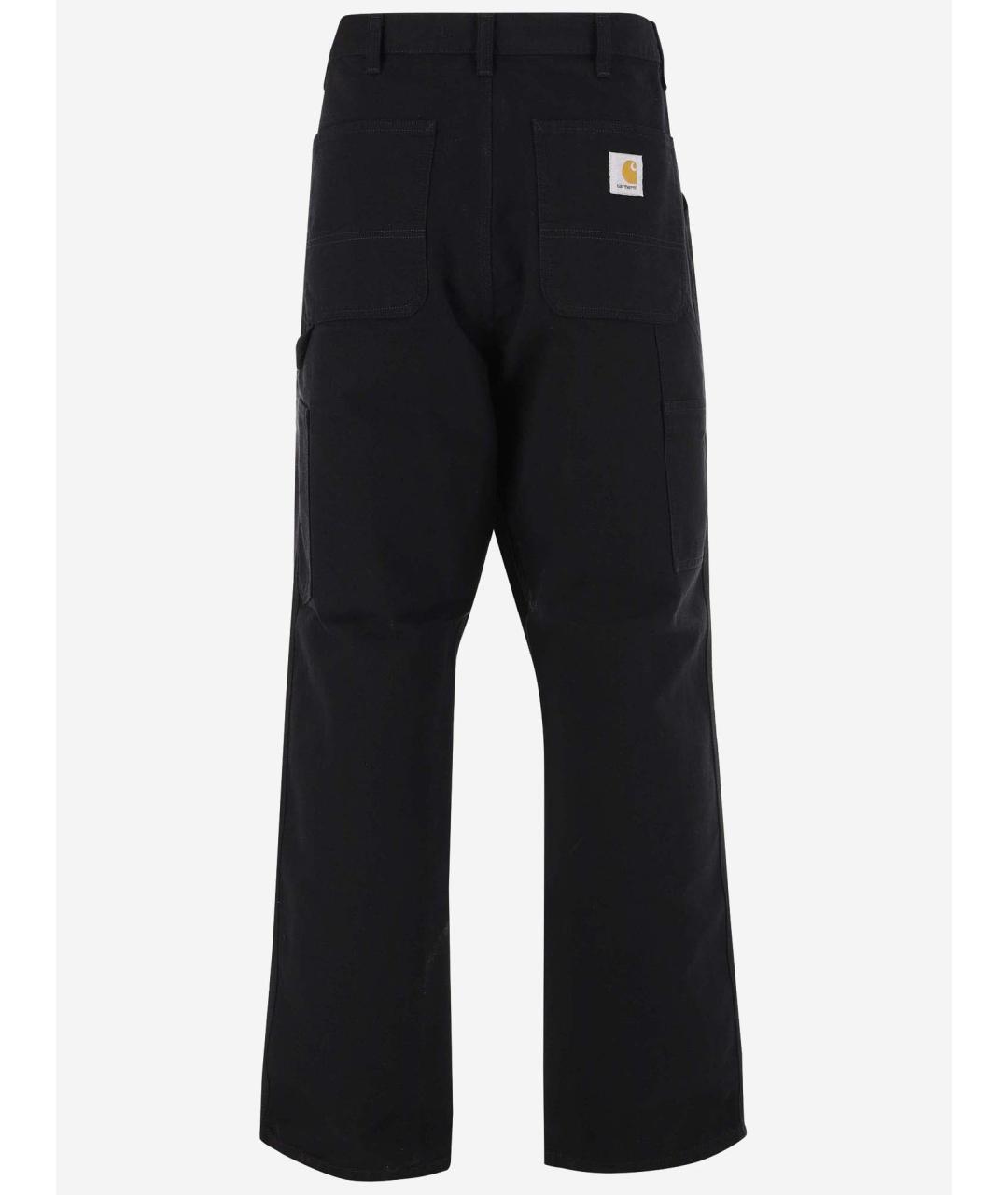CARHARTT WIP Черные хлопковые повседневные брюки, фото 2