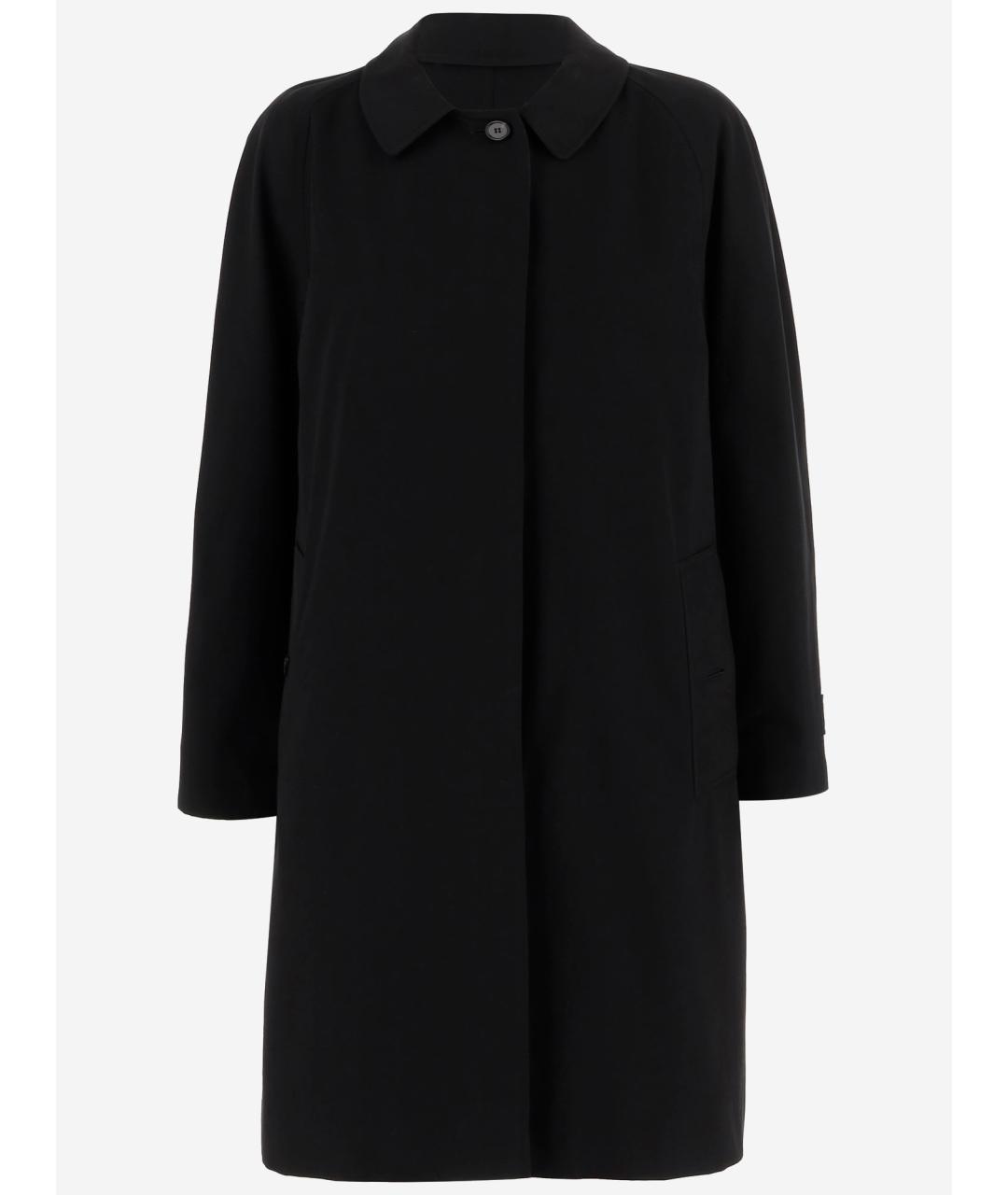 BURBERRY Черный хлопковый тренч/плащ, фото 4