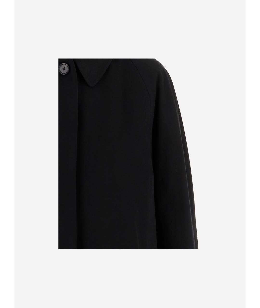 BURBERRY Черный хлопковый тренч/плащ, фото 3