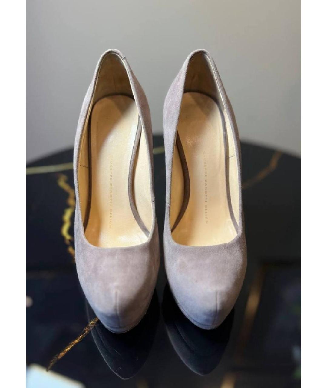 GIUSEPPE ZANOTTI DESIGN Серые кожаные туфли, фото 2