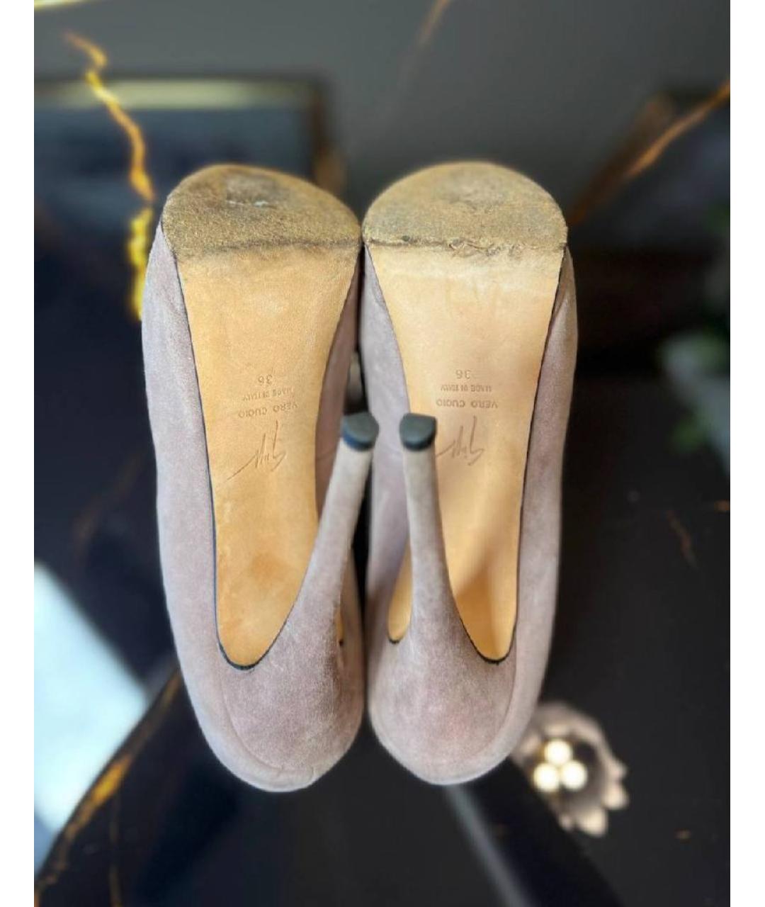 GIUSEPPE ZANOTTI DESIGN Серые кожаные туфли, фото 3