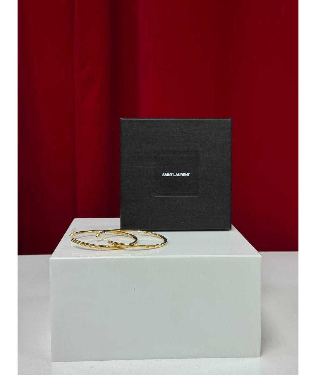 SAINT LAURENT Золотые серьги, фото 4