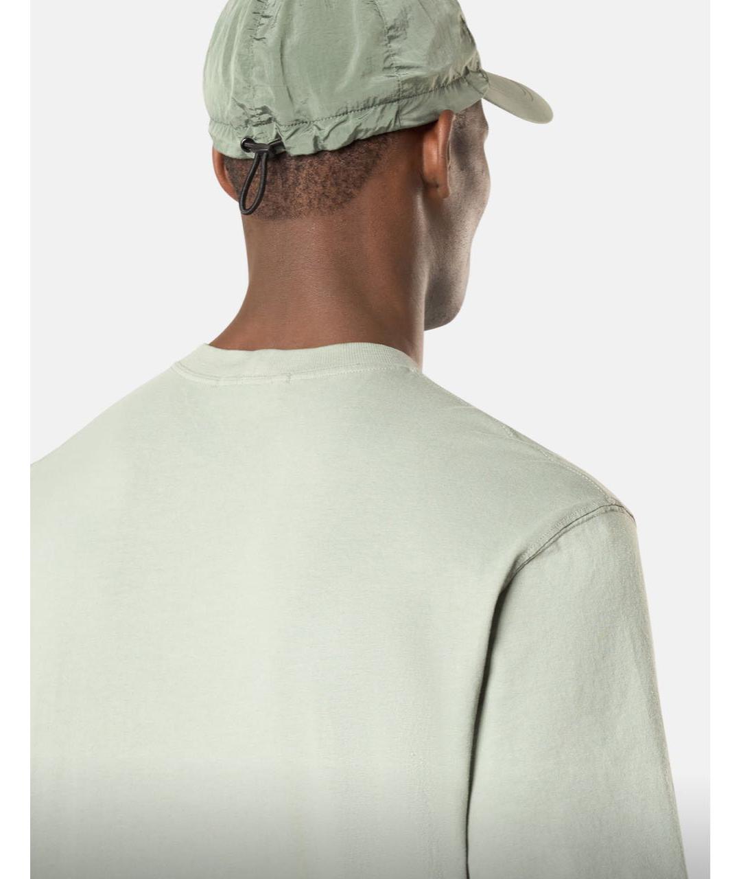 STONE ISLAND Зеленая хлопковая футболка, фото 3