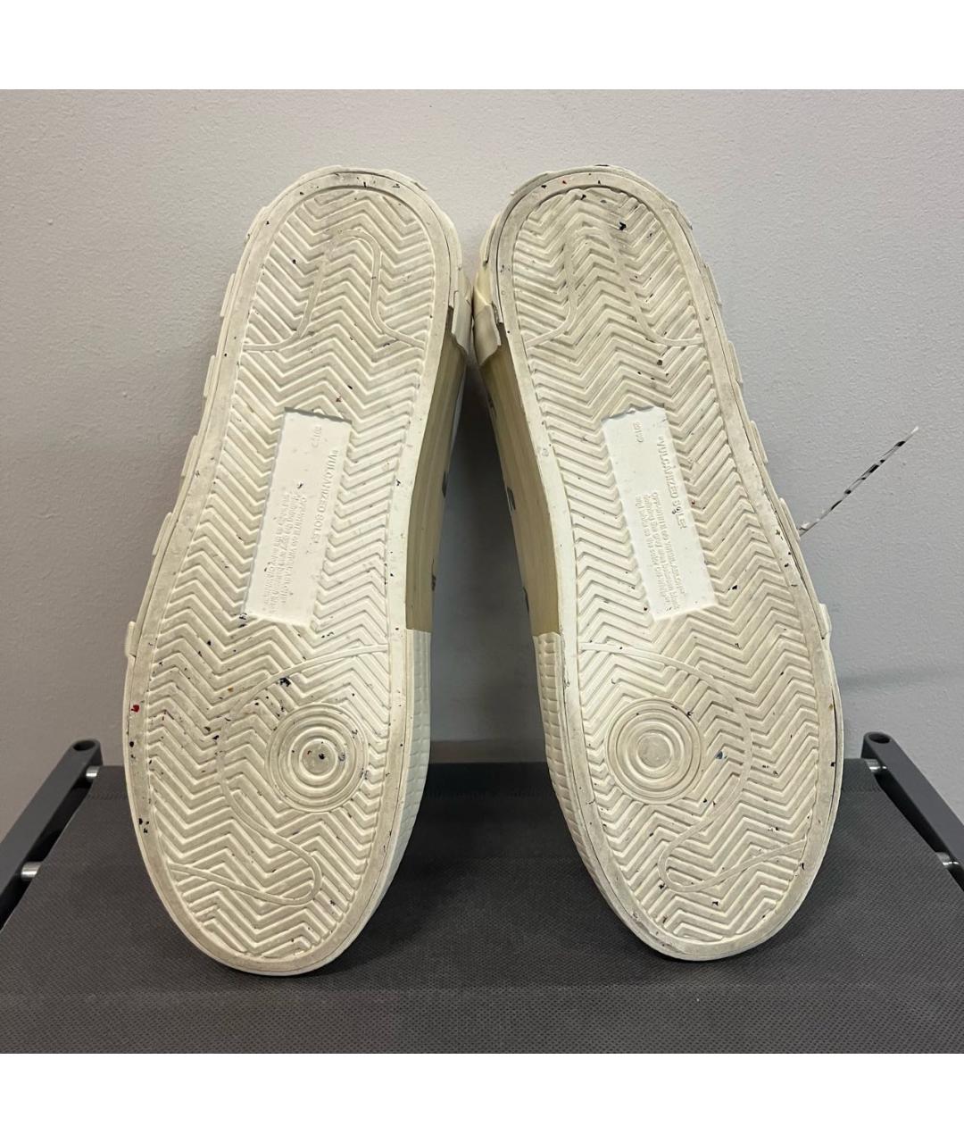 OFF-WHITE Белые текстильные низкие кроссовки / кеды, фото 6