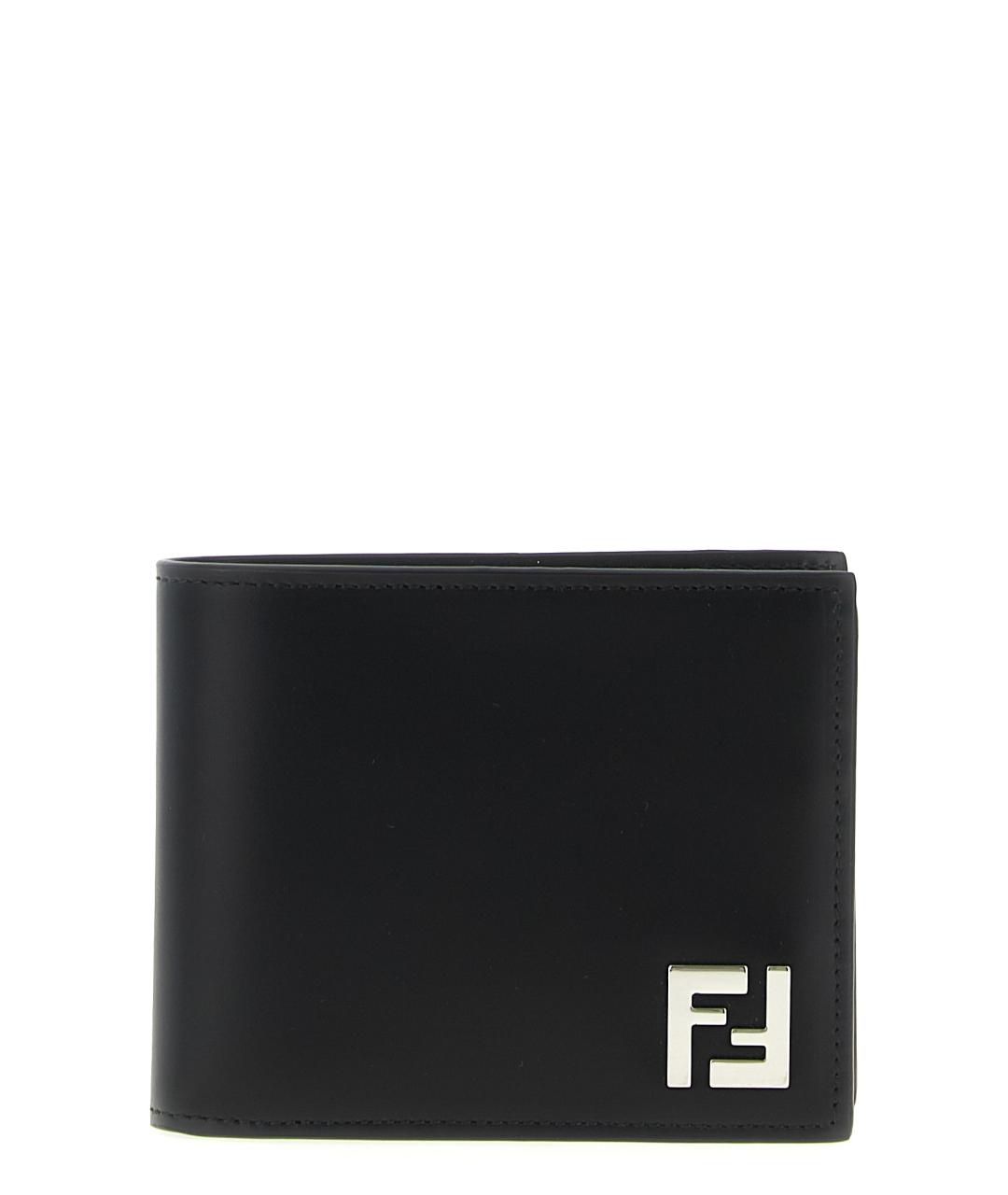 FENDI Черный кожаный кошелек, фото 1