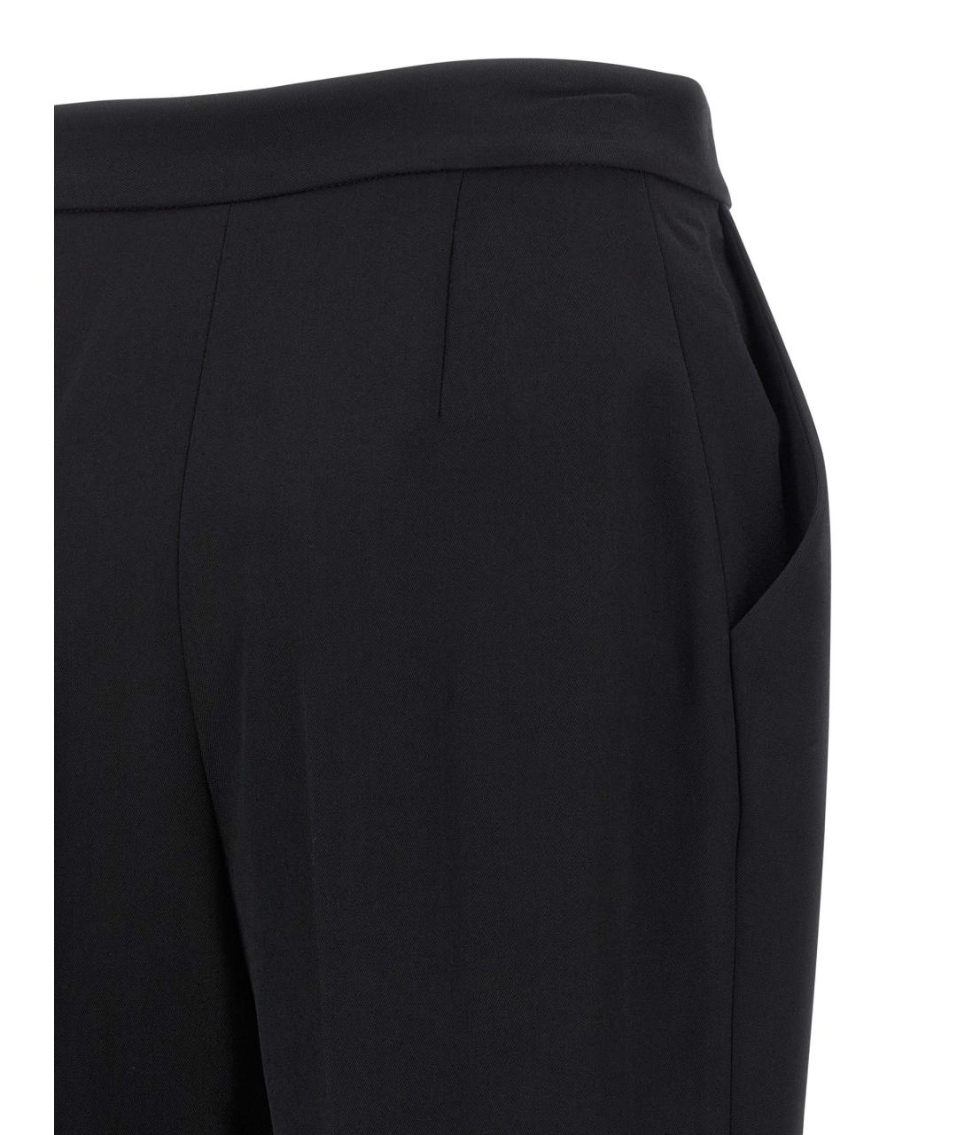 BALMAIN Черные шерстяные прямые брюки, фото 4
