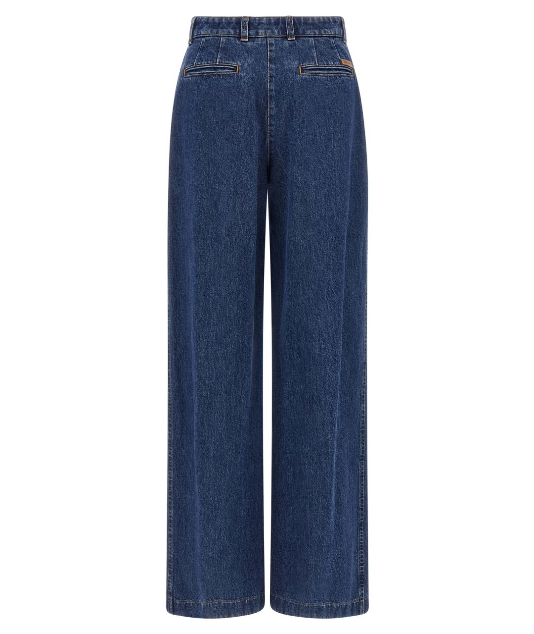 DOLCE&GABBANA Синие хлопковые прямые джинсы, фото 2