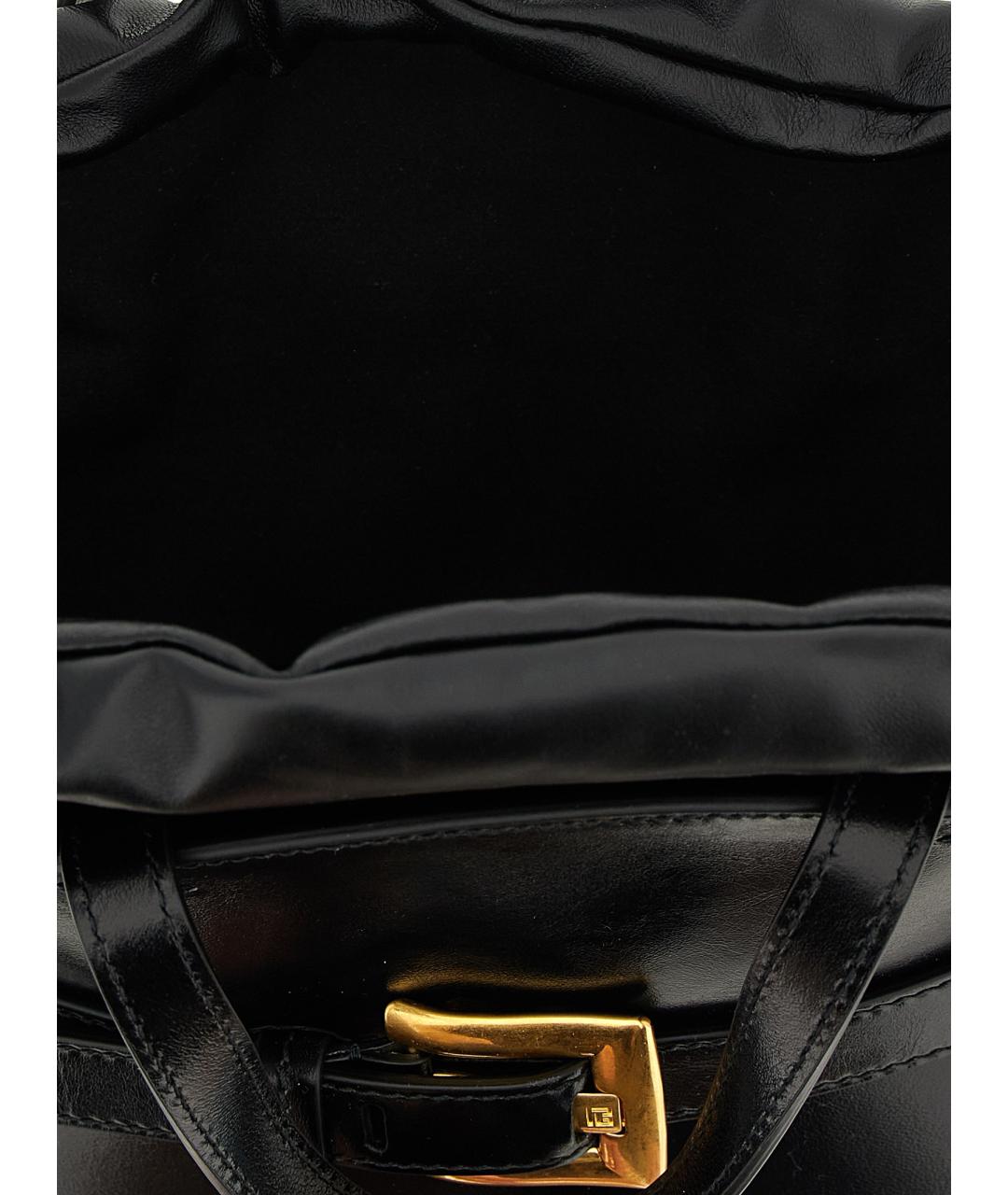 BALMAIN Черная кожаная сумка тоут, фото 4