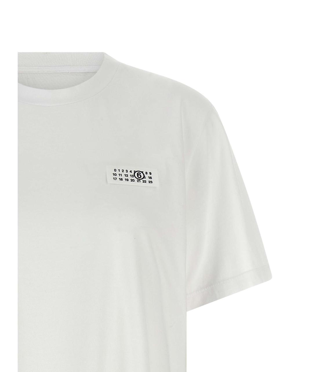 MM6 MAISON MARGIELA Белая хлопковая футболка, фото 3