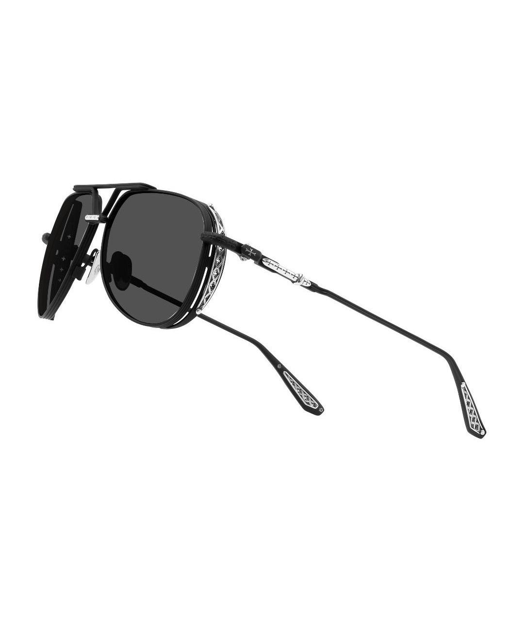 CHROME HEARTS Черные металлические солнцезащитные очки, фото 2