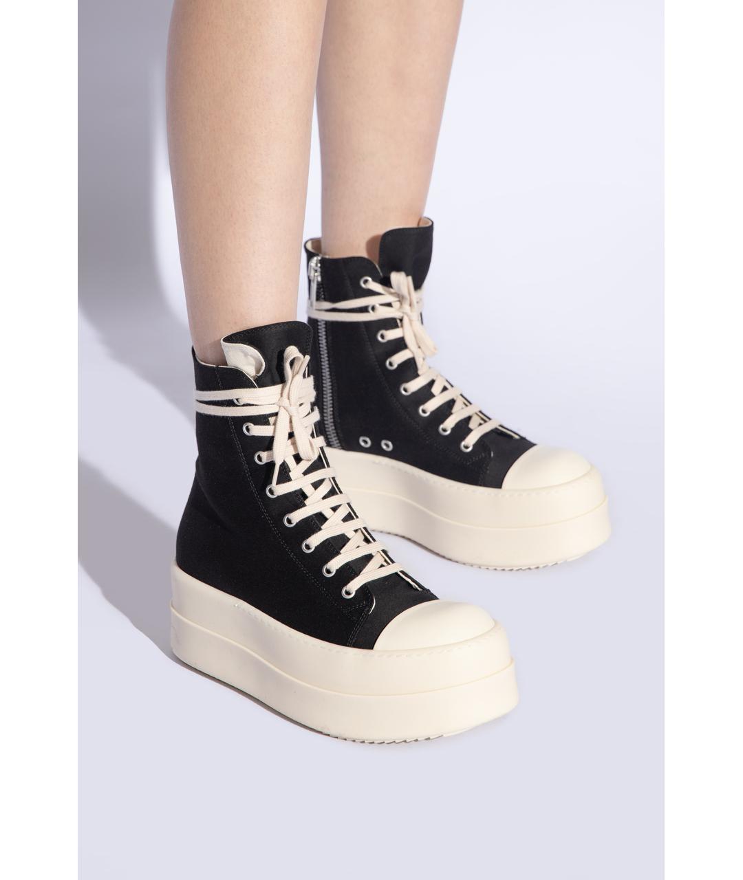 RICK OWENS Черные кеды, фото 7