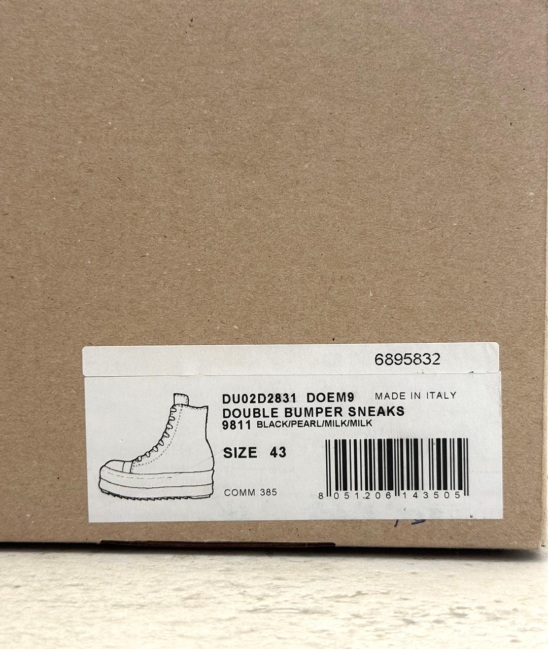 RICK OWENS Черные кеды, фото 9